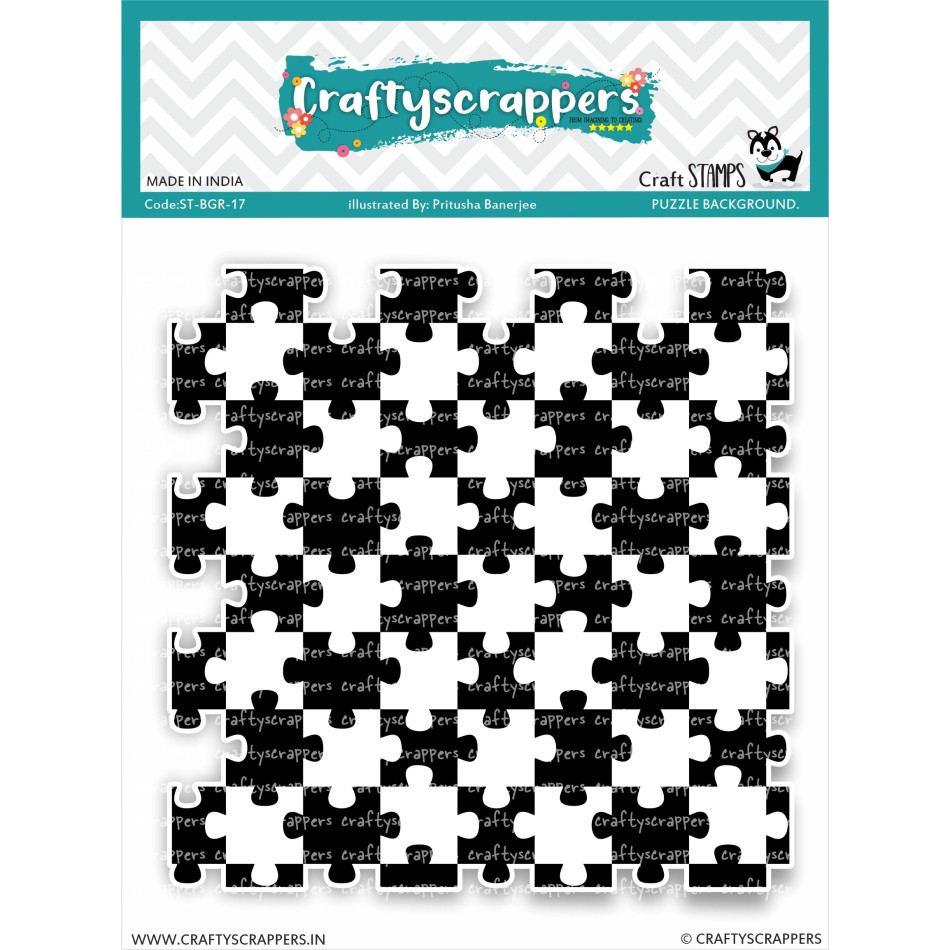 Craftyscrappers Stamps- PUZZLE BACKGROUND